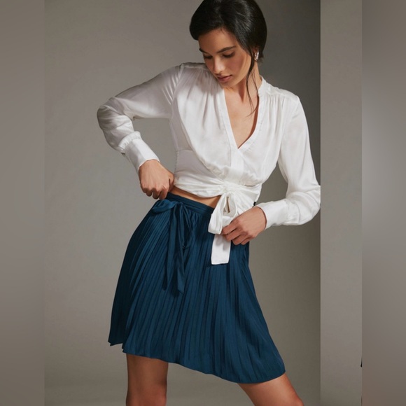 Anthropologie Dresses & Skirts - Anthropologie Pleated Wrap Mini Skirt